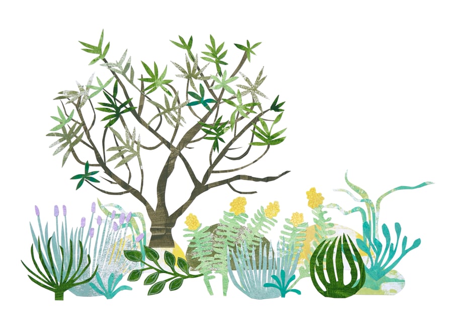 Mediterranean border Giclee print, A3