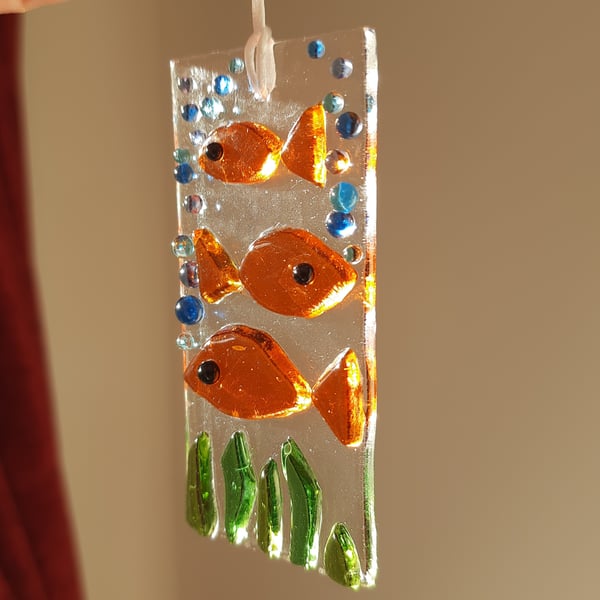 Fused Glass Fish Suncatcher