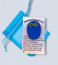 Royal Blue Emotional Support Owl Pocket Worry Stone Keepsake Gift