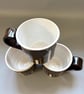 Handmade Ceramic Coffee Mug: Dark Chocolate Art Deco Design, Cappuccino, Hot Cho - Image 3