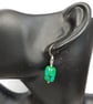 Turquoise Coloured Magnesite Gemstone Drop Earrings Sterling Silver - Image 3