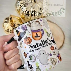 Personalised halloween movies mug 