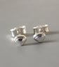 Sterling silver shell stud earrings carpet pullet shell design