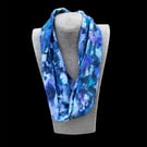 Blue camouflage jersey cotton Infinity Scarf