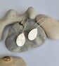 Pebble Drop Earrings, Recycled Sterling Silver Threader Earrings - Image 1