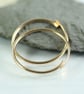 Gold Fill Hoop Earrings 18 mm - Simple overlap closure - 14k Gold Fill - Image 1