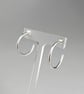 Simple Modern Sterling Silver Hoop Earrings - Image 5