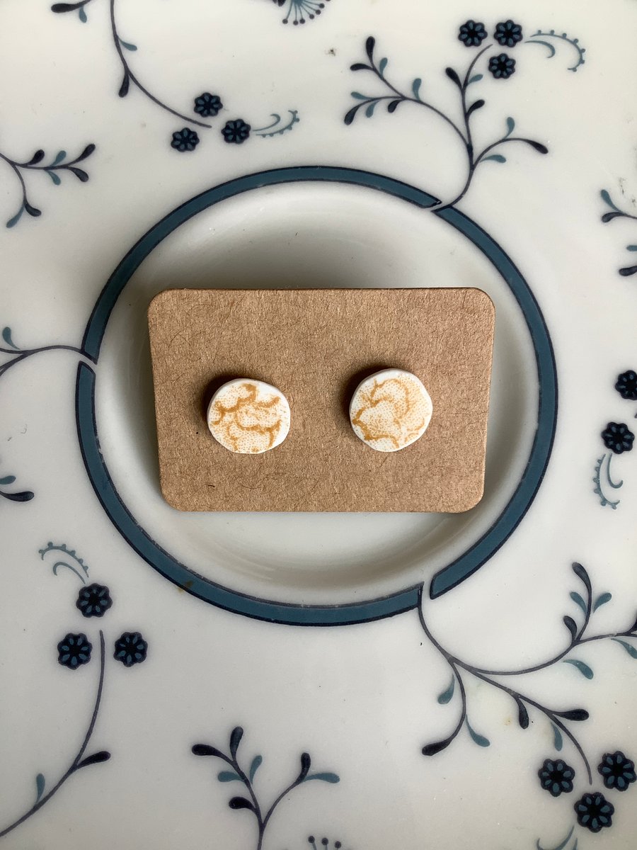 Handmade Stud Earrings, Unique, One of a Kind, Eco Friendly Gifts.
