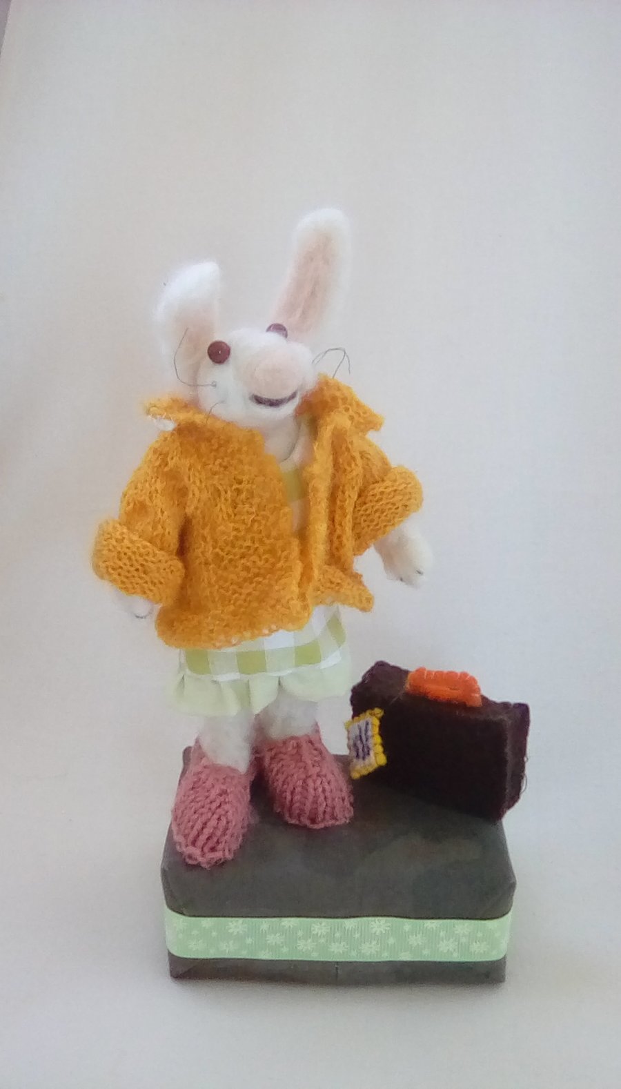 Needle Felted Rabbit, Felted Rabbit, Rabbit Ornament