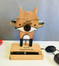 Handcrafted Glasses Stand Fox