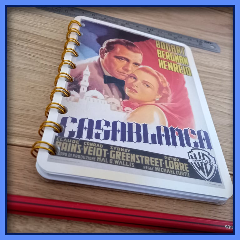  Casablanca Wire Bound Notebook Movie Poster 