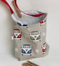 Peg bag with shoulder strap. Camper van design