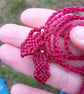 Thulite Macrame Pendant  - Image 4