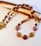 Mookaite Necklace With Pink Swarovski Crystals - Handmade In Devon - Free UK P&P - Image 5