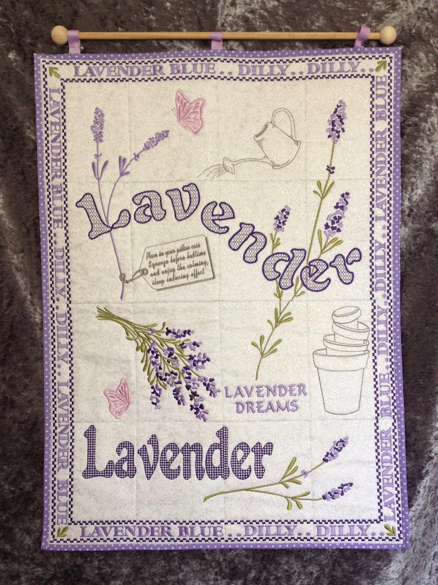 Seconds Sunday Lavender Wall Quilt B6 - Folksy
