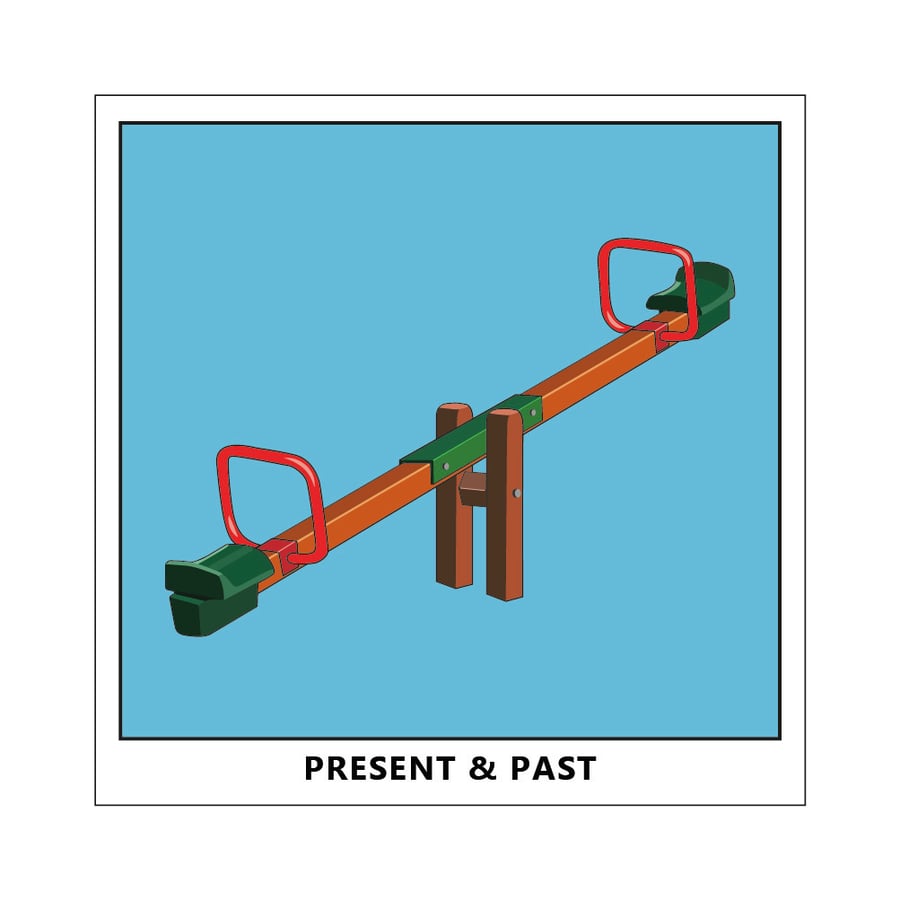 Image of Present & Past Postcard