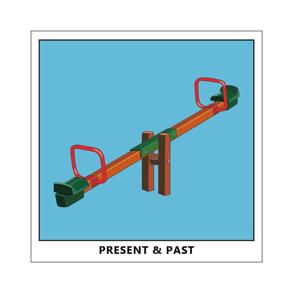 Present & Past Postcard