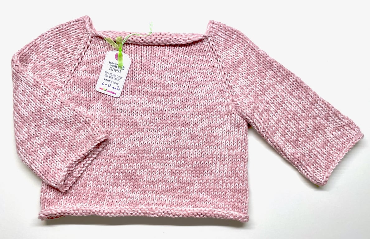 Chunky Baby Jumper in Organic Cotton  6 - 12 months