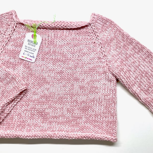 Chunky Baby Jumper in Organic Cotton  6 - 12 months