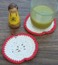 Sliced apple crochet coasters - Image 2