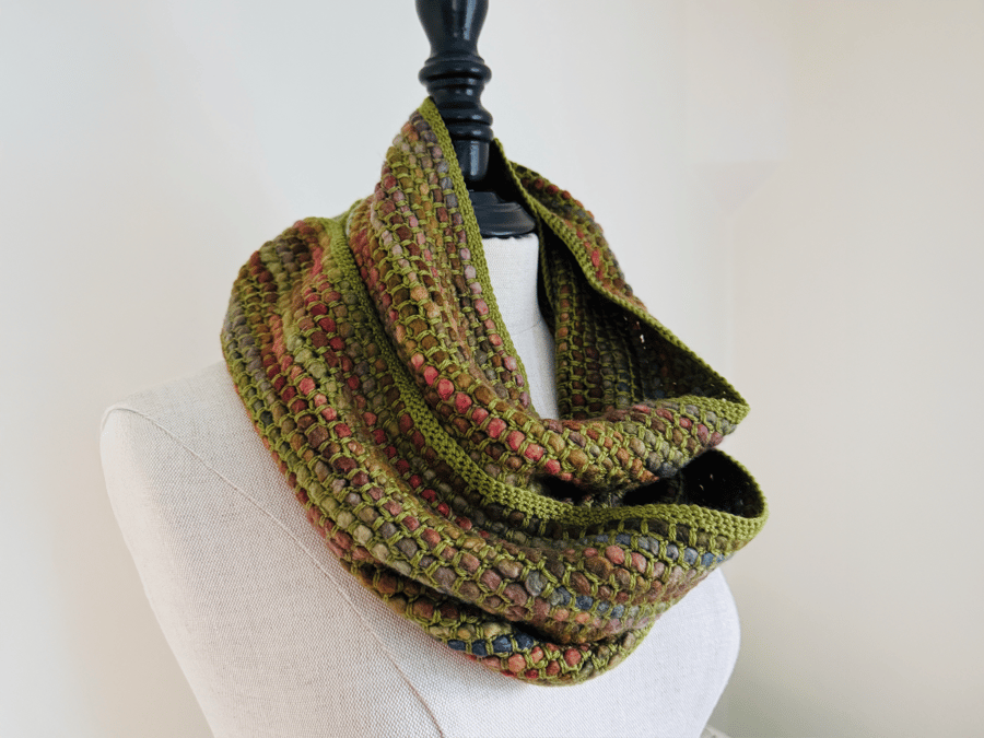 Olive Green Merino Wool Cowl