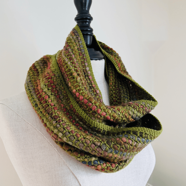 Olive Green Merino Wool Cowl
