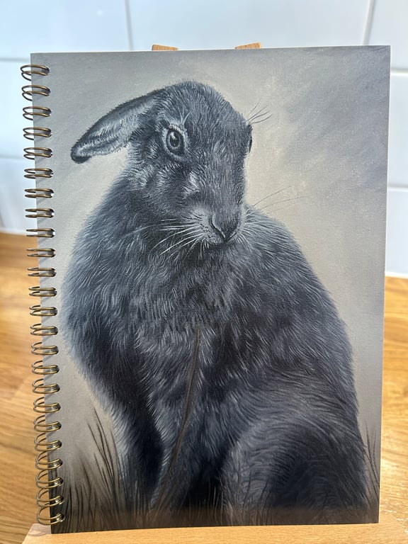 A5 Posing Hare Notebook or Sketchbook 