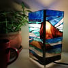 Stained Glass Seascape Lamp