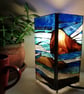 Stained Glass Seascape Lamp