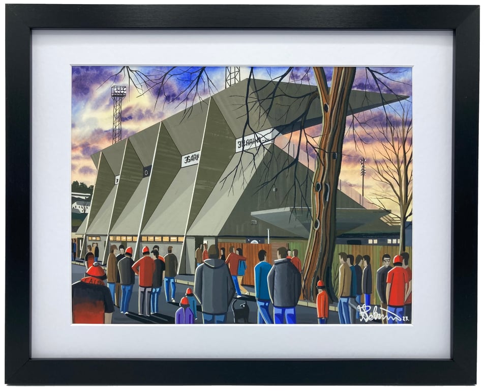Gala Fairydean Rovers F.C, Netherdale. High Quality Framed Football Art Print.