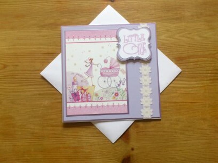 New Baby Card - The Greatest Gift - Lavender