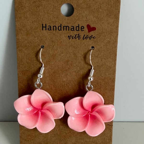 Sterling Silver Earrings - Flowers (Pink) - Brand New & Sealed!!