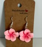 Sterling Silver Earrings - Flowers (Pink) - Brand New & Sealed!!