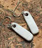 Handmade Ceramic Earrings One of a Kind Eco Friendly Gifts sterling silver  - Image 5
