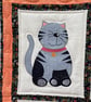 Wall Hanging for Cat Owner, Funny Cat Faces, Appliquéed and Quilted Home Decor.  - Image 2