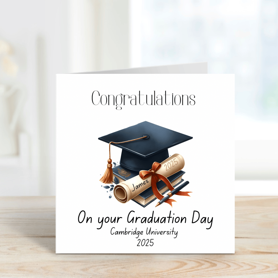 Personalised Congratulations Graduation Card 