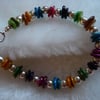 Multi-coloured Shell Chip Bead Bracelet
