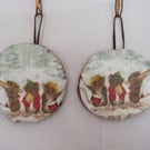 Handmade Set of 2 Christmas Wall Decorations.