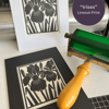 "Irises" - Linocut Print