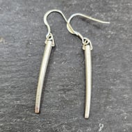 Upcycled fork tine earrings with sterling silver ear hooks