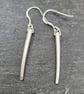 Upcycled fork tine earrings with sterling silver ear hooks - Image 1