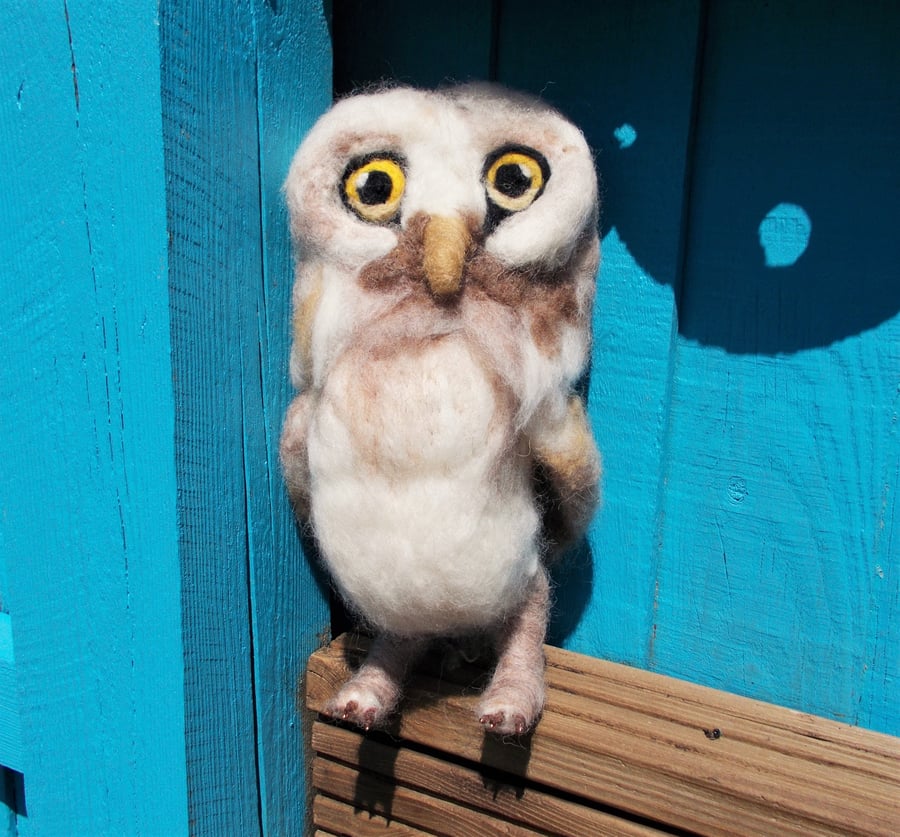 Felted Baby Owl Owlette 