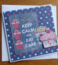 Keep Calm & Eat Cake Cupcake Card - Image 5