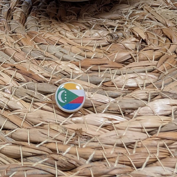 Comoros Flag Map Pin – Africa Travel Map Push Pin for Wooden Maps, Comoros Pin