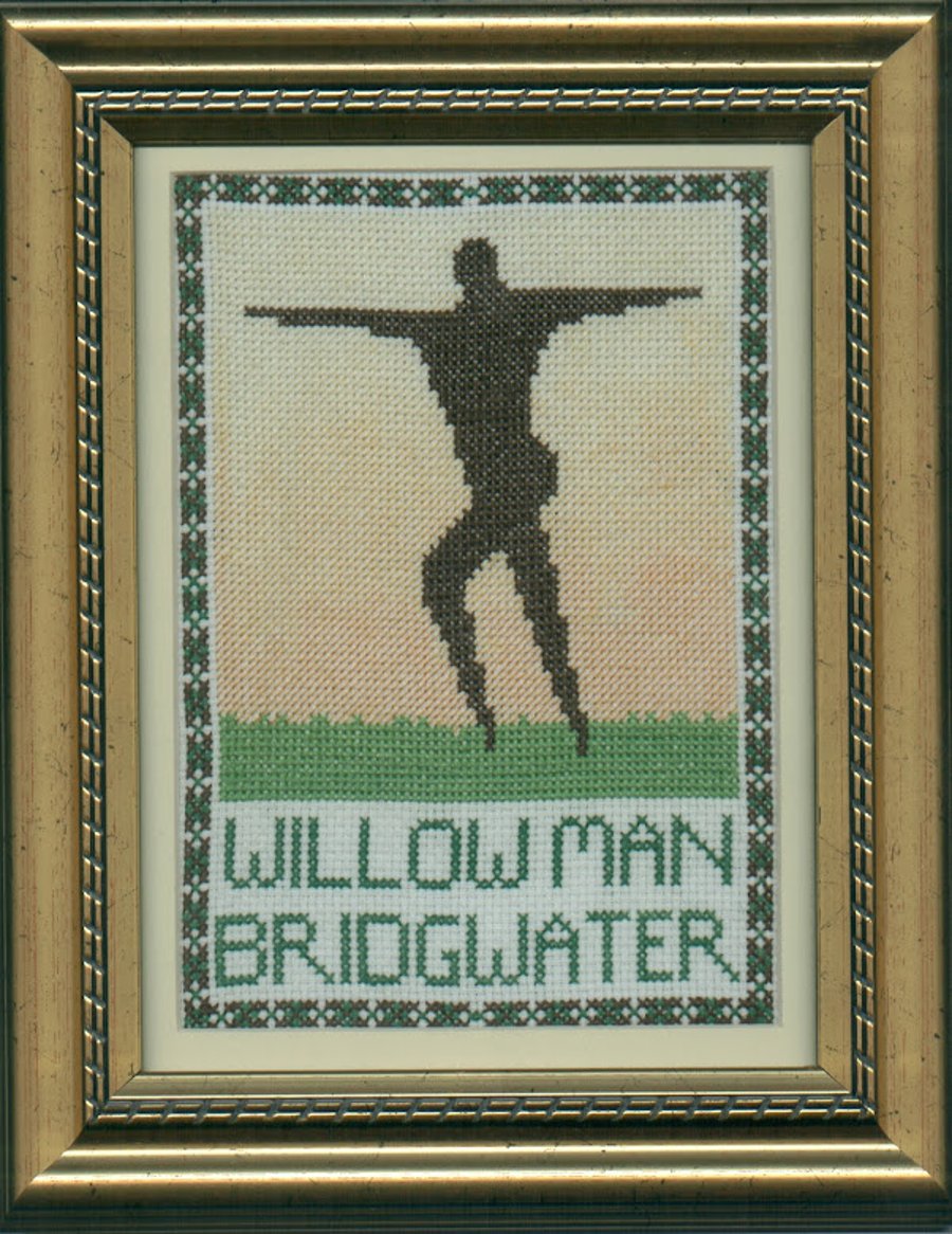 Willow Man Bridgwater Cross Stitch Kit Size 5" x 7"  Full Kit