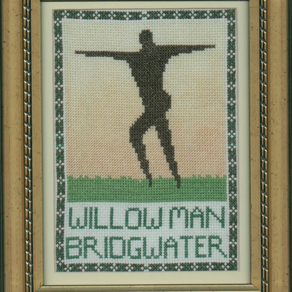 Willow Man Bridgwater Cross Stitch Kit Size 5" x 7"  Full Kit