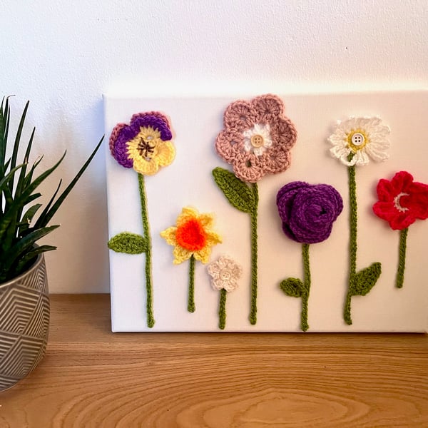 Crochet Flowers Canvas picture 