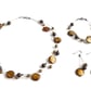Golden Brown Earrings - Coffee Dangly Earrings - Drop Earring - Jewellery - Image 4