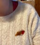 Fused Glass Robin Brooch - Image 2