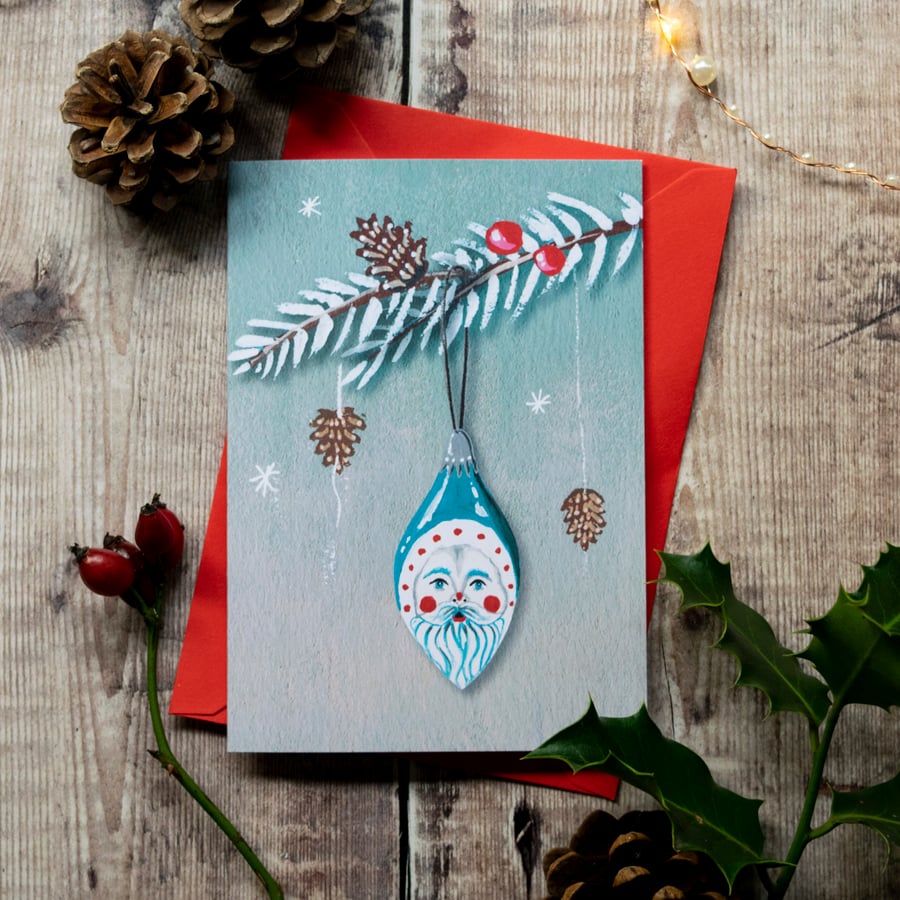 Father Frost Christmas greeting note card, A6